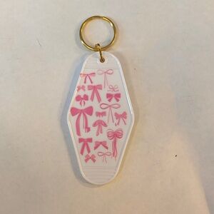 Multi bow Coquette hotel style keychain